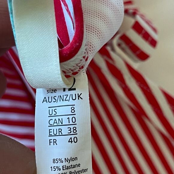 Sea Level Positano Stripe Square Neck One Piece Swimsuit Size 8 - Picture 7 of 7